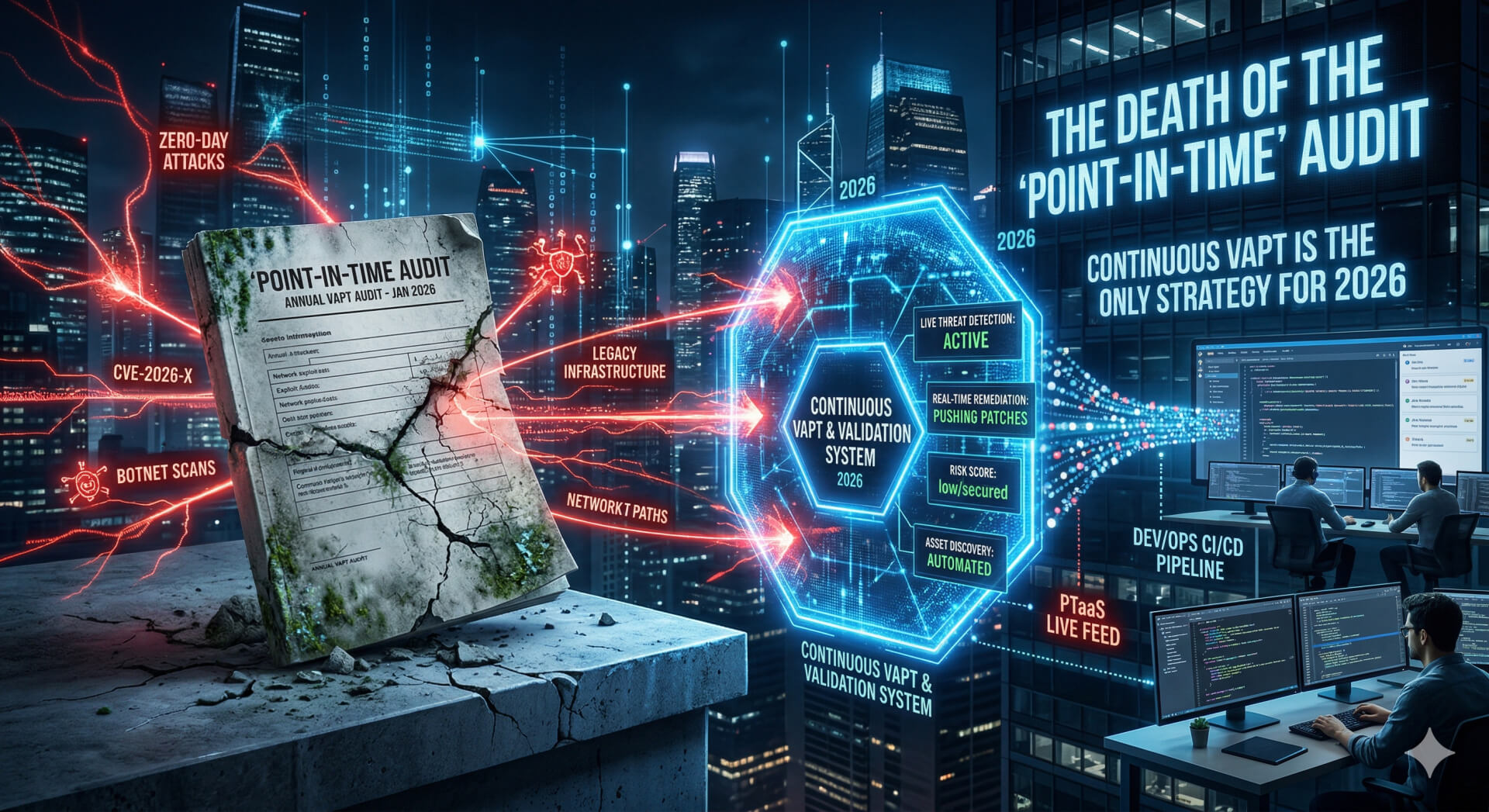 The Death of the “Point-in-Time” Audit: Why Continuous VAPT is the Only Strategy for 2026